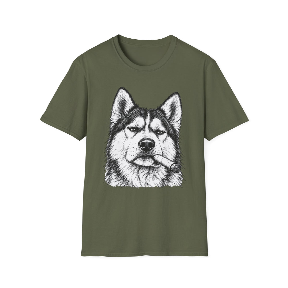 Husky with a Cigar T-Shirt