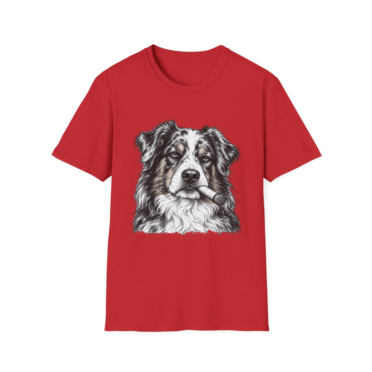 Australian Shepherd with a Cigar T-Shirt