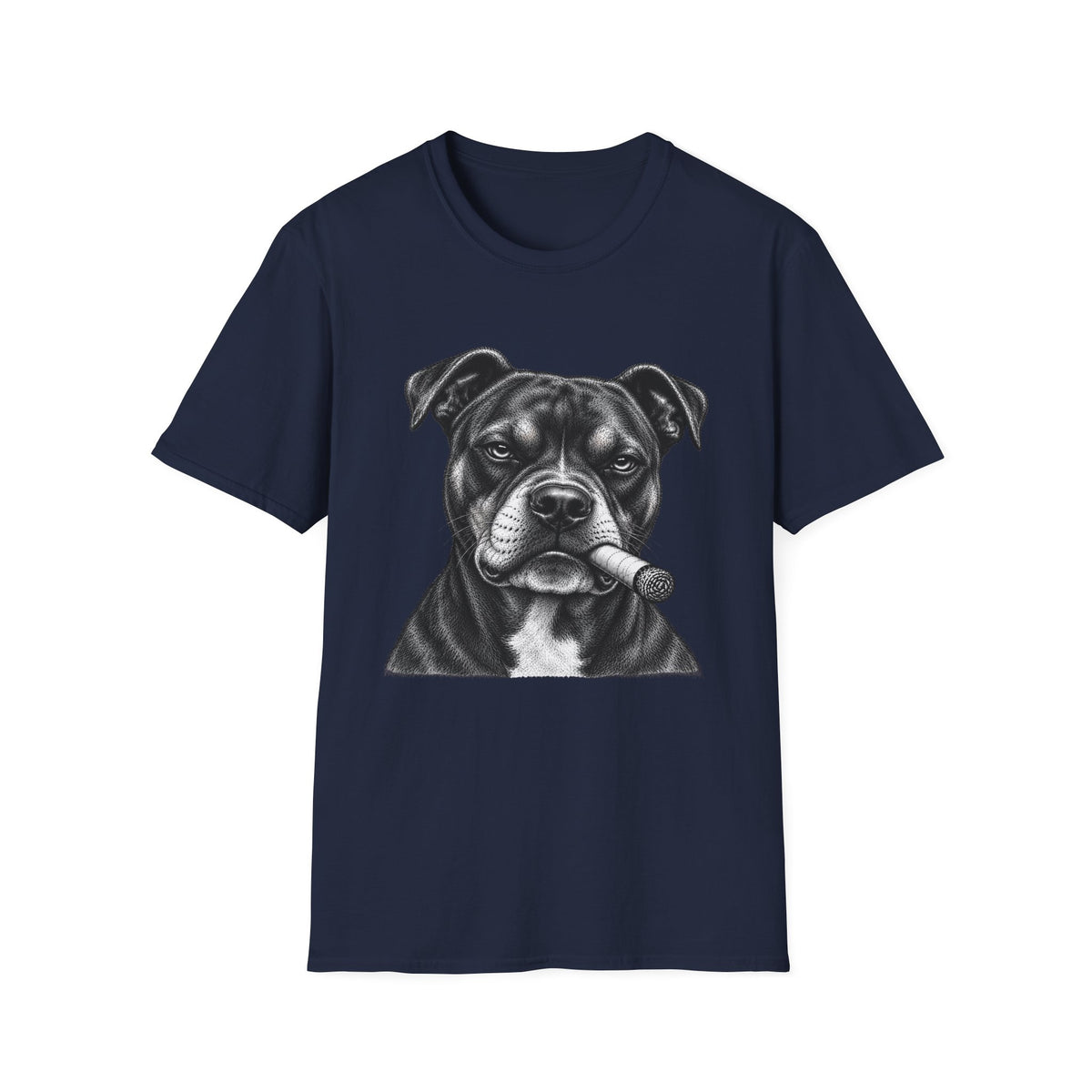 Staffordshire Bull Terrier with a Cigar T-Shirt
