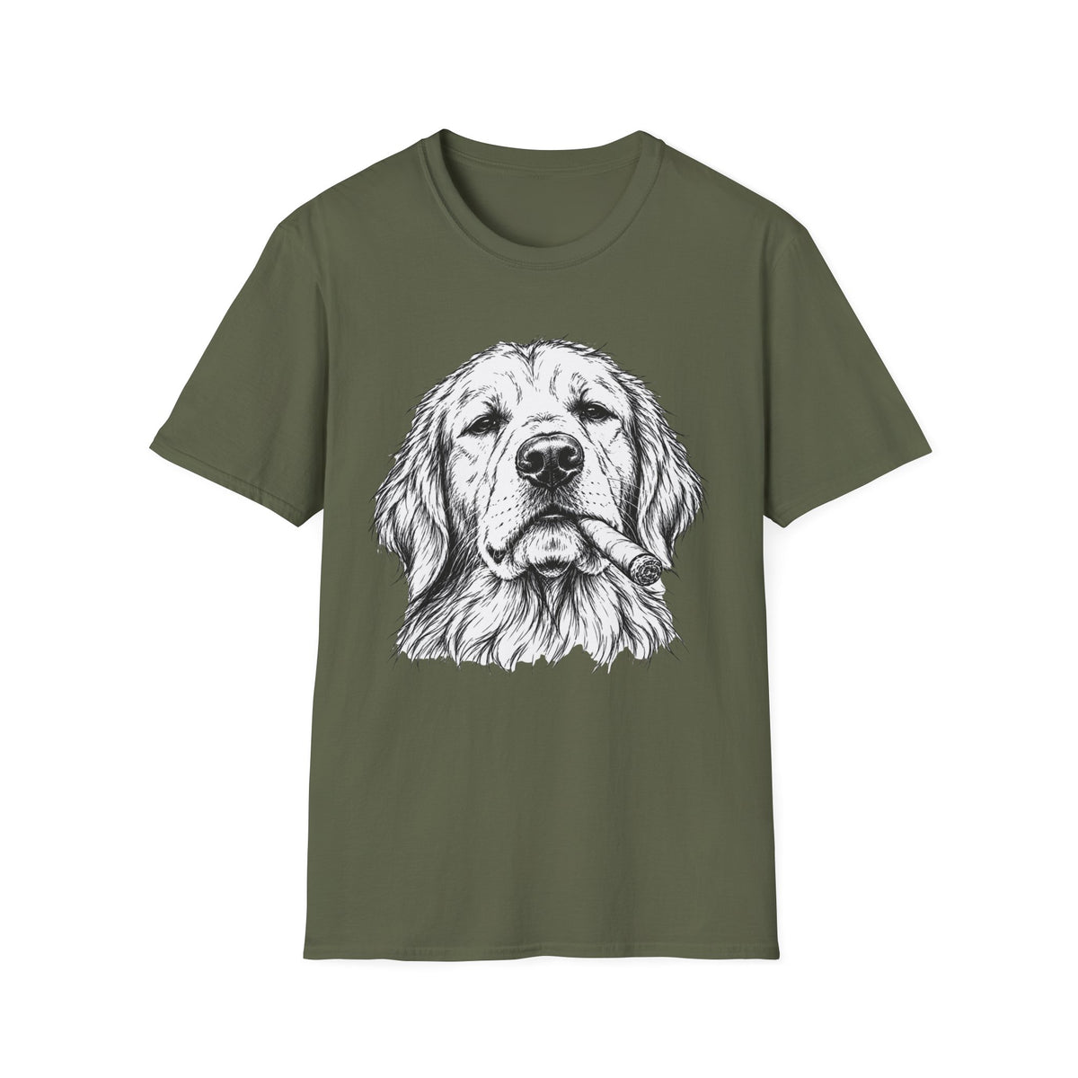 Golden Retriever with a Cigar T-Shirt