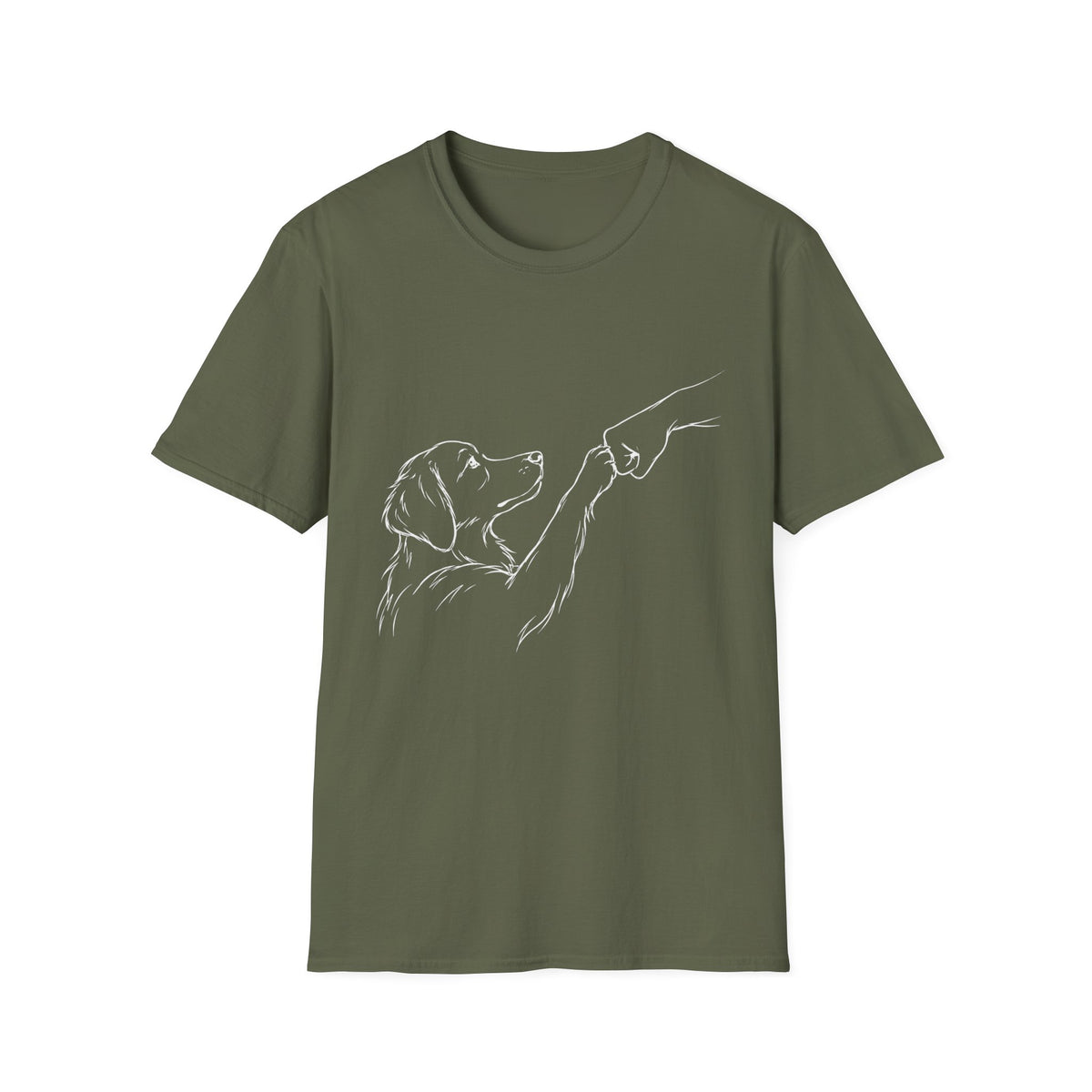Fist bump Paw (white lines) T-Shirt